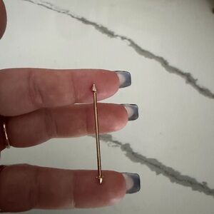 Solid 10k Gold Arrow Industrial Barbell Jewelry